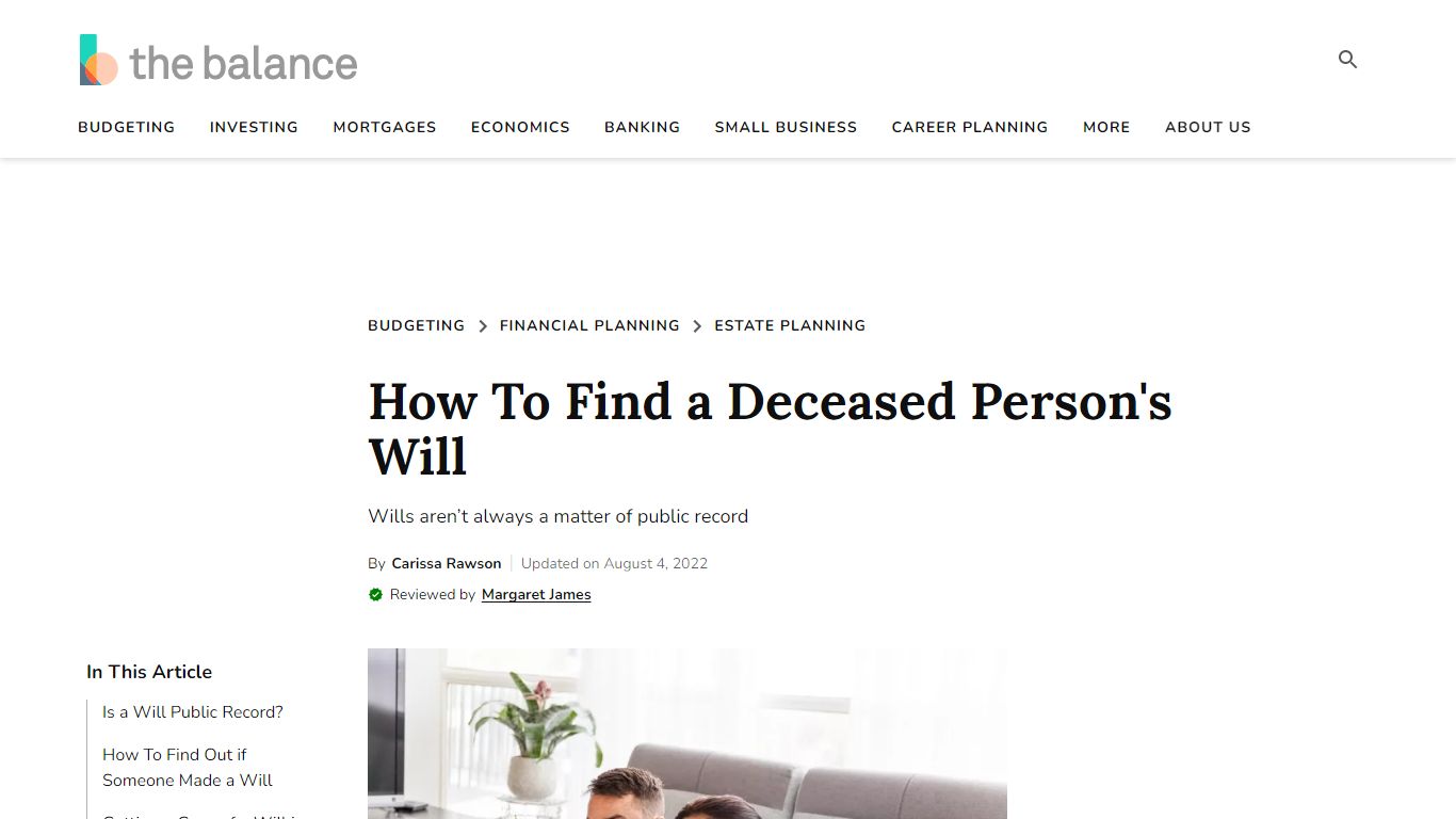 How To Find a Deceased Person's Will - The Balance