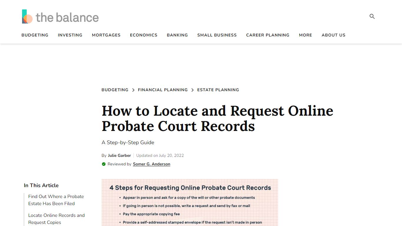 How to Locate and Request Online Probate Court Records - The Balance