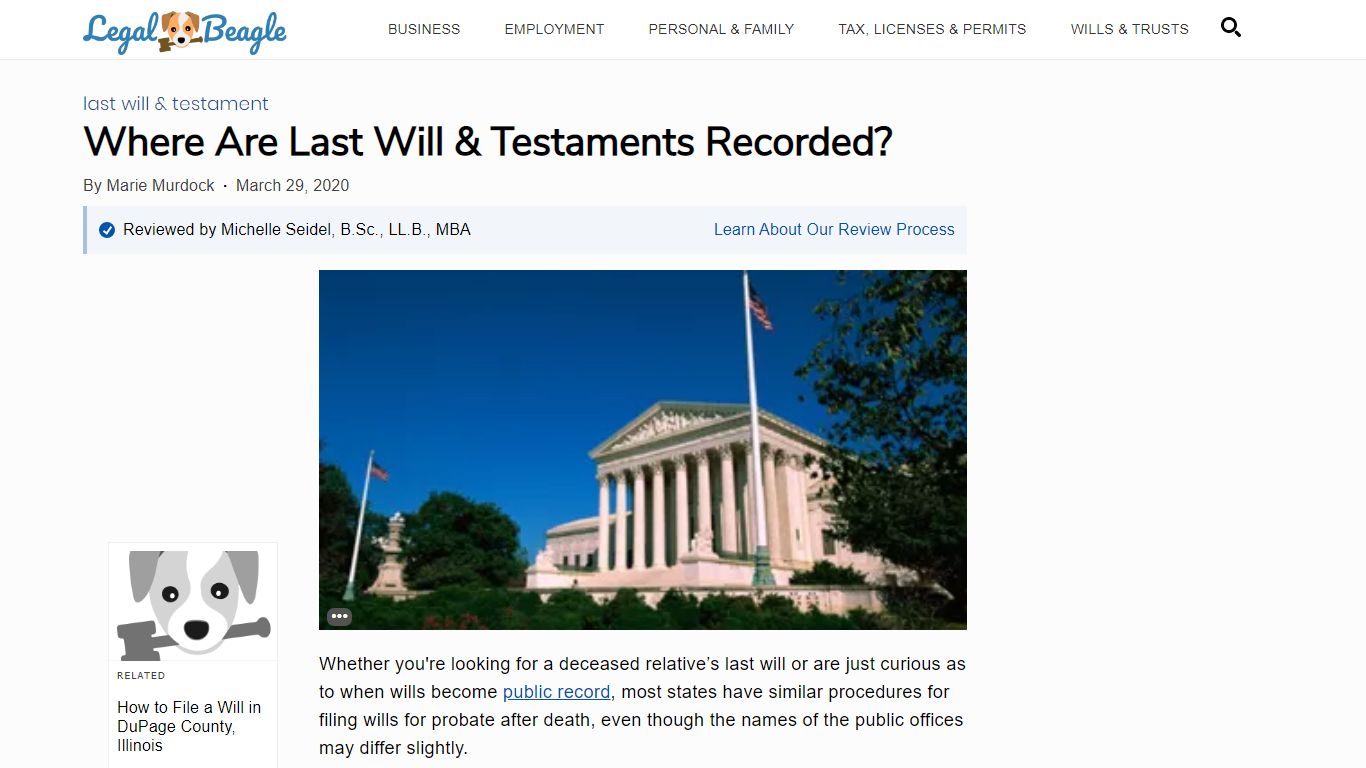 Where Are Last Will & Testaments Recorded? | Legal Beagle